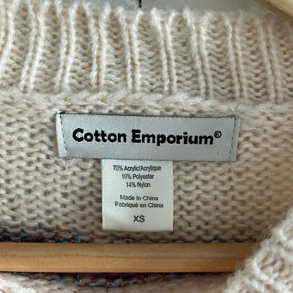 COTTON EMPORIUM ~ Multi-color striped sweater - Picture 4 of 5